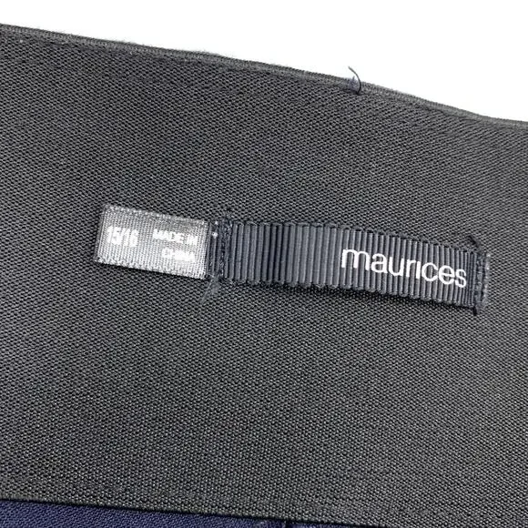 Maurices Pants Women's Size 15/16 Cropped Straight Leg Dress Navy Blue - Picture 5 of 6
